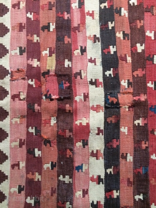 Shahsavan karadag khahjdurt fragmand kilim size 90x173cm                          