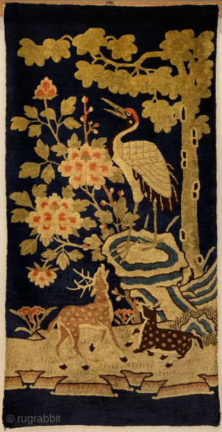 Very nice Chinese paotu rug size 135x68cm                          