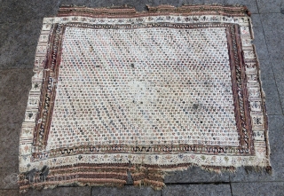 Rare Persia sofra size 4,4x5,2 ft                           
