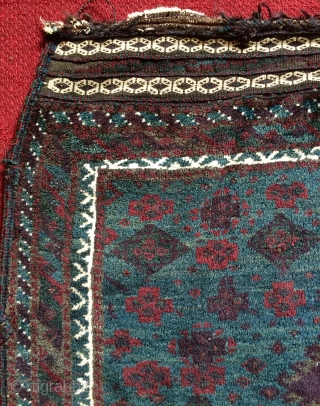 Rare green color  and Skily wool Beluch bag face 62x92cm                      