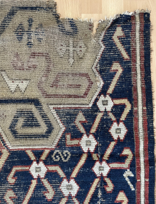 Caucasian fragmand rug size 165x128cm
                            