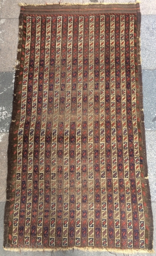 Beluch carpet all colors natural dyes 1860 or 1880s 
size 153x84cm                      