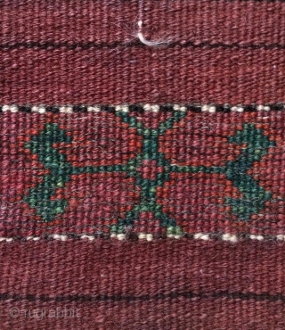 When I first saw it, I thought I was a Turkmen yamud bag face. 
But I have reviewed over and over again, I decided it was a Beluch, Because  all wool  ...