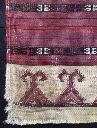 When I first saw it, I thought I was a Turkmen yamud bag face. 
But I have reviewed over and over again, I decided it was a Beluch, Because  all wool  ...