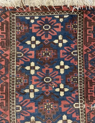 rare blue ground beluch carpet size 130x80cm                          