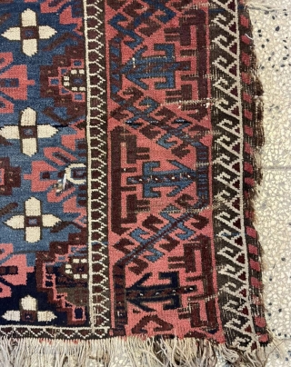 rare blue ground beluch carpet size 130x80cm                          