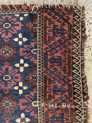 rare blue ground beluch carpet size 130x80cm                          