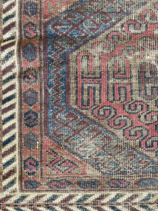 very old beluch fragmand carpet size 143x87cm                          