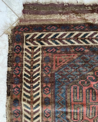 very old beluch fragmand carpet size 143x87cm                          