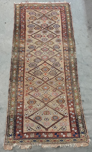 North west Kurdish carpet ground camel wool size 240x110cm                        