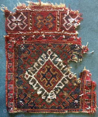 Persian very old fragmand bag about 200 years size 27x23cm                       