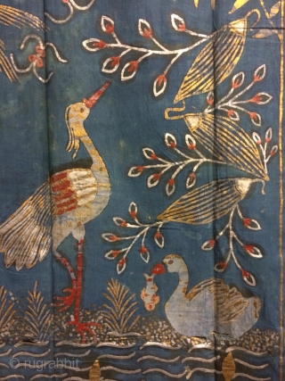 Chine Textille, 18th century chinese dynasty 6th Emperor Qianlong period,yellow color gold juice,gray color silver juice, other  colors are natural paint.size 240x130cm          