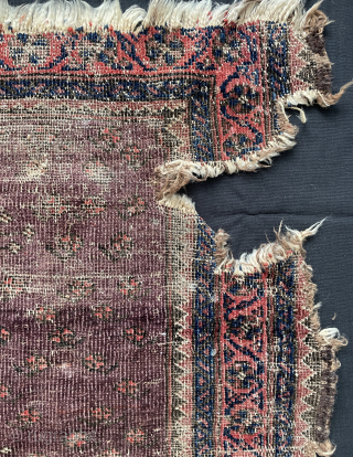 An antique beluch rug with a rare design. Size 95 x 84 cm