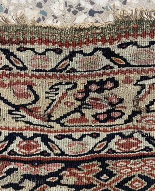 Senneh kilim very fine quality,wool and silk size 122x183cm                        