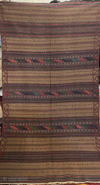 A very nice Beluch kilim all colors natural dyes and camel wool. Size 240x130cm                   