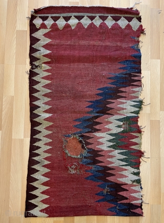 Very old fragmand Kurdish kilim size 128x67cm                          
