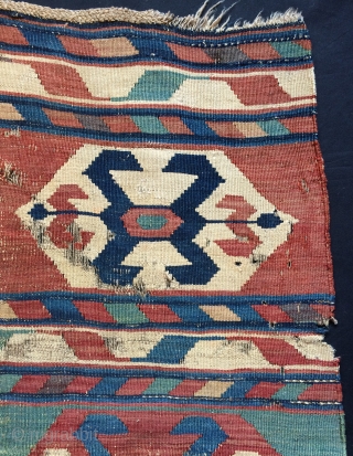 very old Caucasian fragmand kilim size 110x80cm                          