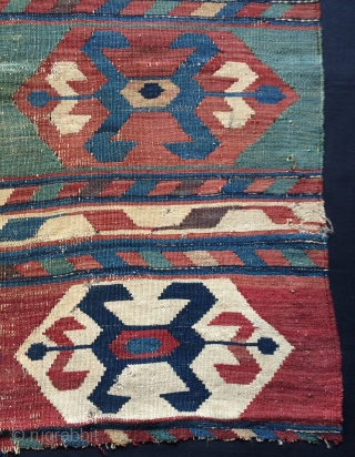 very old Caucasian fragmand kilim size 110x80cm                          