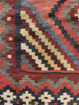 Shiraz Kilim very old very fine quality and rare size 232x63cm                      