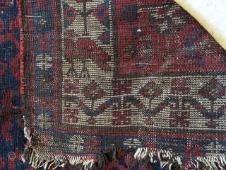 Persian Kurdish carpet size 113x107cm
                            