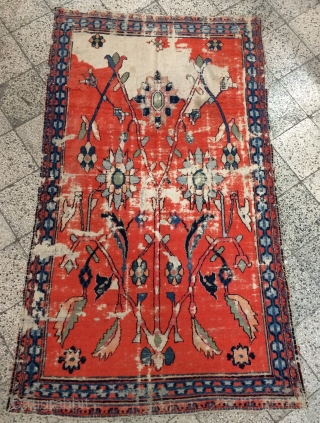 Moghol or khottan carpet all are colors natural dyes, very fine quality, size 200x110cm                   