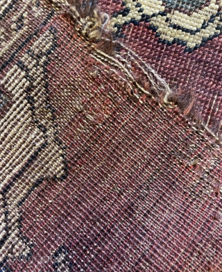 Very old Persian carpet size 132x112cm                           