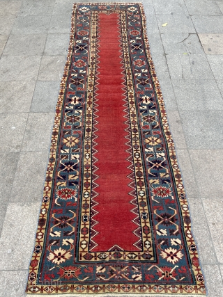 Caucasian shirvan runner carpet size 330x100cm                           