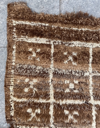 Anatolian Bozkır tulu,only camel and white wool size 176x120cm                        