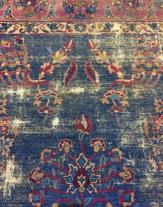 Yezd carpet very old size 210x140cm                           