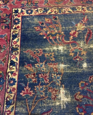 Yezd carpet very old size 210x140cm                           