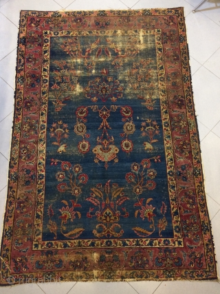 Yezd carpet very old size 210x140cm                           