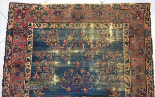 Yezd carpet very old size 210x140cm                           