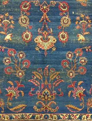 Yezd carpet very old size 210x140cm                           