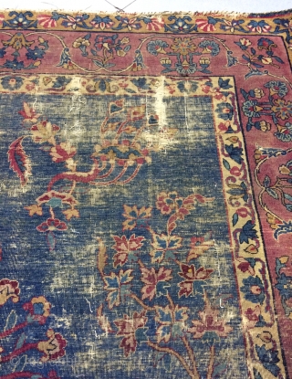 Yezd carpet very old size 210x140cm                           