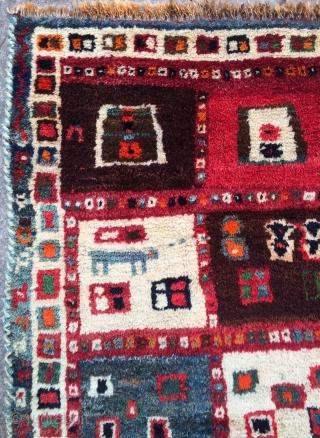 Qhasgai gabbeh 1950s size 153x130cm                            