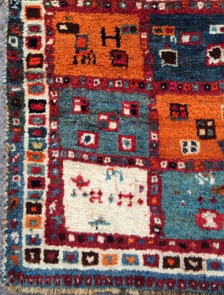 Qhasgai gabbeh 1950s size 153x130cm                            