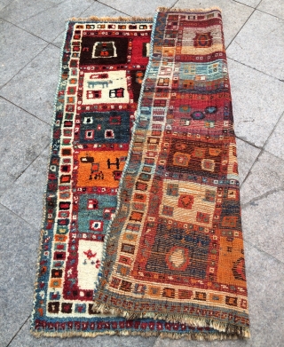 Qhasgai gabbeh 1950s size 153x130cm                            