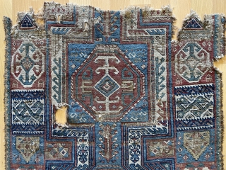 Caucasian shirvan fragmand carpet size 153x75cm                          