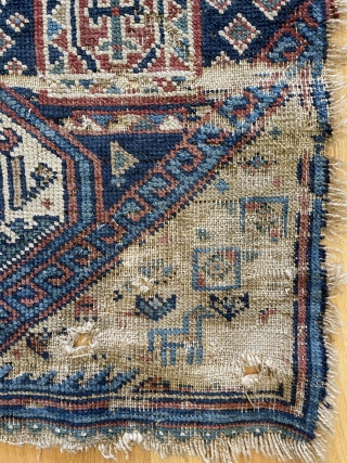  Caucasian shirvan fragmand carpet size 153x75cm                          
