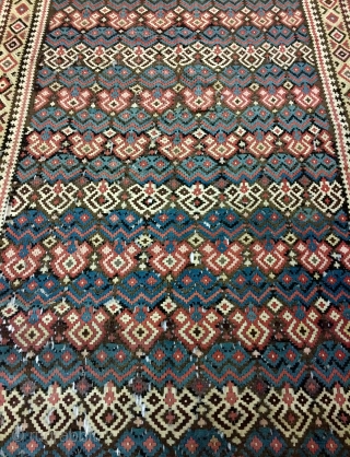 Kermanshah shirjan Kurdish kilim size 467x176 cm                          