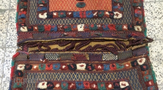 Rare Qhasgai saddle bag, one face bag size 64x80cm                        