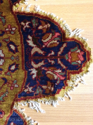 Anatolian Sivas silk rug 19th century 
Size 90x80cm                         