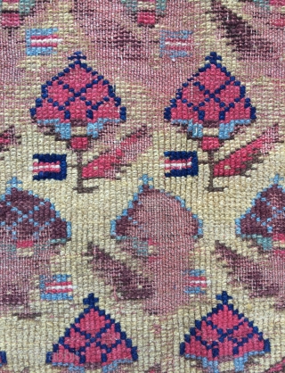 Shahsevan Fragmant rug around 1840 century size 77x97cm                         