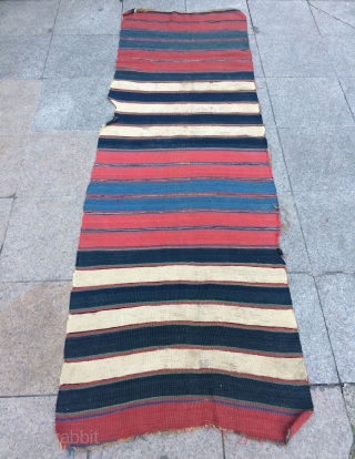 Shahsavan kilim very fine quality and very nice colors circa 1840 size 240x77cm                    