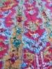 INDIAN KANI WEAVE BLUE KASHMIR SHAWL 19C Amazing turquoise center and breathtaking very thin weaving with ten colors !. It is a technological and artistic force with three pointed cartridges on each  ...