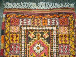 Old anatolian Yatak rug. Size: 89 x 145 cm. All original. Top condition. Full and high pile.                