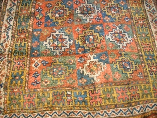 Antique Quchan Kodi rug. Size: 132 x 221 cm. Full pile. Used. Natural dyes.                   