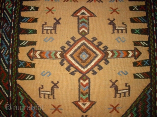 Kordi Quchan Kilim Sumakh. Size: 53 x 90 cm. Top condition. Very nice, small piece.                  