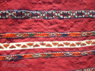 Old Tekke Ak-Tchowal. Size: 115 x 76 cm. Fine knotting. Interesting ornamentic. Used.                    