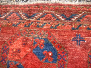 Star Ersari, very old. Size: 215 x 167 cm. Perfect condition. Looks like sky by night. Special turkoman carpet.              